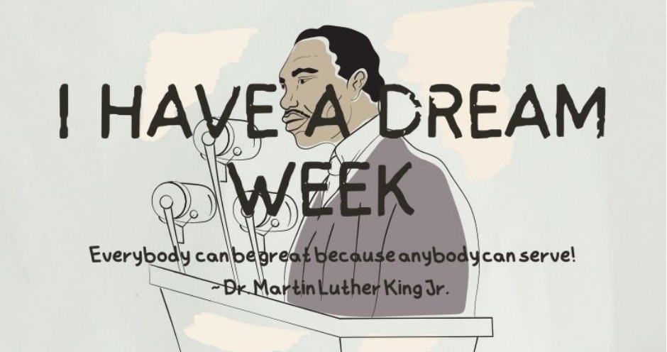 i have a dream week 2022 graphic with Martin Luther King.