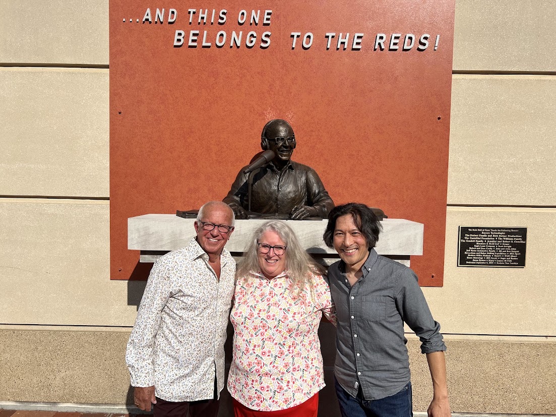 Tom Tsuchiya and Marty Brennaman 