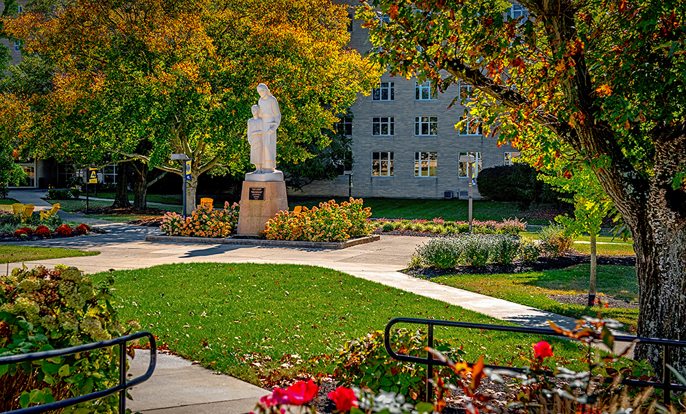 MSJ St. Joseph Statue in quad.