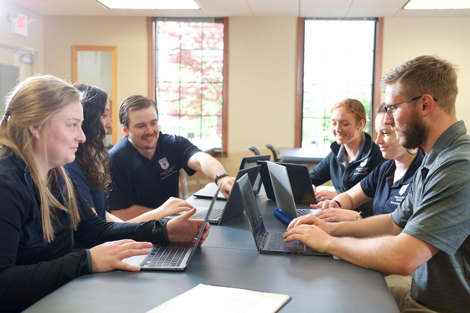 Image of Physical Therapy Students studying together.