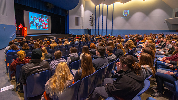 students in university theatre for education summit