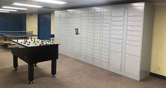 new lockers in MSJ gameroom