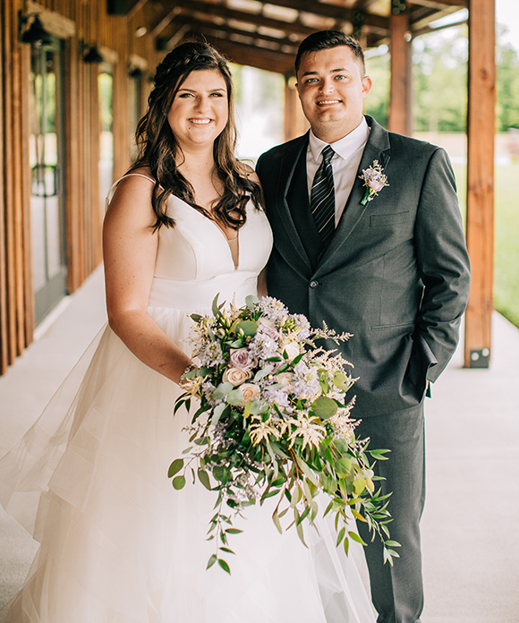 Brittany and Nick Gunnell on Their Wedding Day