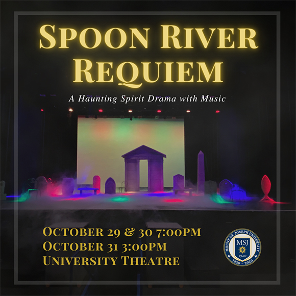 theatre production graphic for spoon river requiem