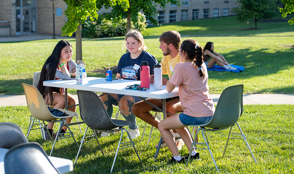 campus ministry students participating in clubs and activities in a fun campus experience.